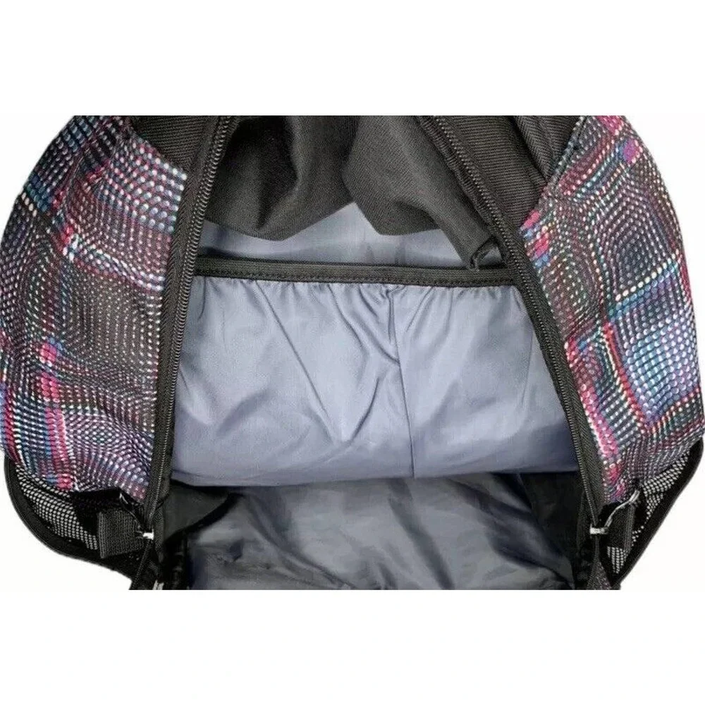 Adidas Black Blue White Pink Backpack w/‎ Laptop Sleeve & Load Spring Straps